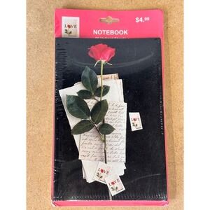Vintage 2000 Ensemble Hallmark USPS Love Stamp Rose Notebook 96 Unlined Sheets